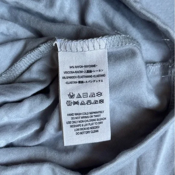 Free People Deep V Faux Wrap Long Sleeve Top Size Medium - Picture 10 of 10